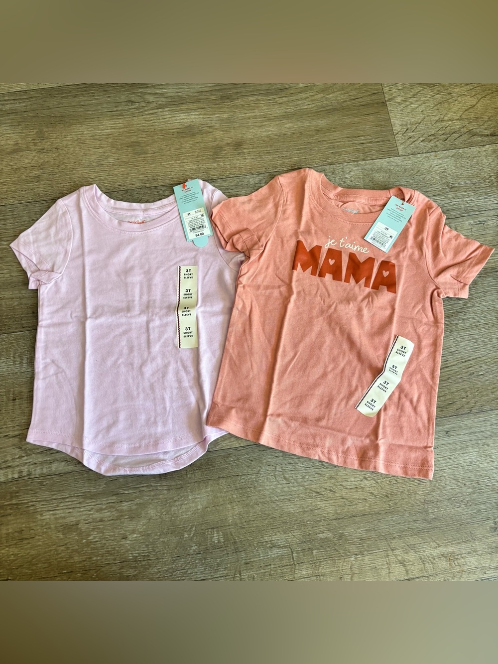 Cat & jack 2pcs Toodler girls short sleeve shirts size 3T NEW